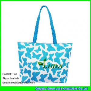 China LUDA best beach bags women top zipper straw beach handbag  totes on sale