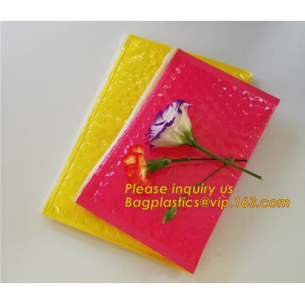 Promotional inner package shipping slider bubble bag,Plastic clear bubble bag with zip lock slider zipper bagease pack