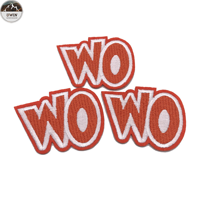 China Eco Friendly Custom Made Embroidered Patches With English Characters wholesale