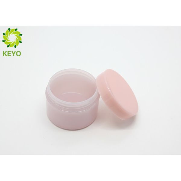 Pink Color Thick Wall PET Plastic Cream Jars Cosmetic Packaging 50g For Skin Care Cream