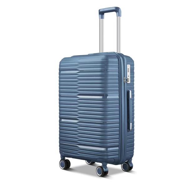 Soft Handle PP Trolley Luggage Durable Travel Suitcase with Lock Waterproof and Shock-Resistant
