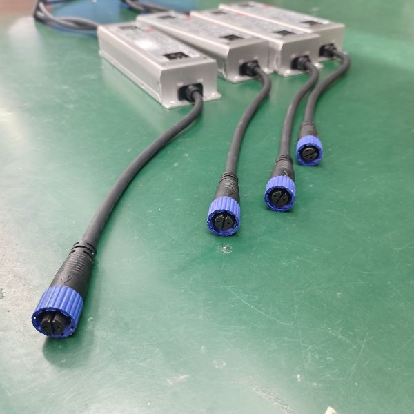 Outdoor M12 Waterproof Male Female Connector Docking Reverse Head Power Cable