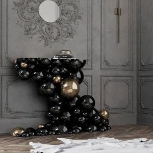 Console Hotel Lobby Coffee Table High End Light Luxury