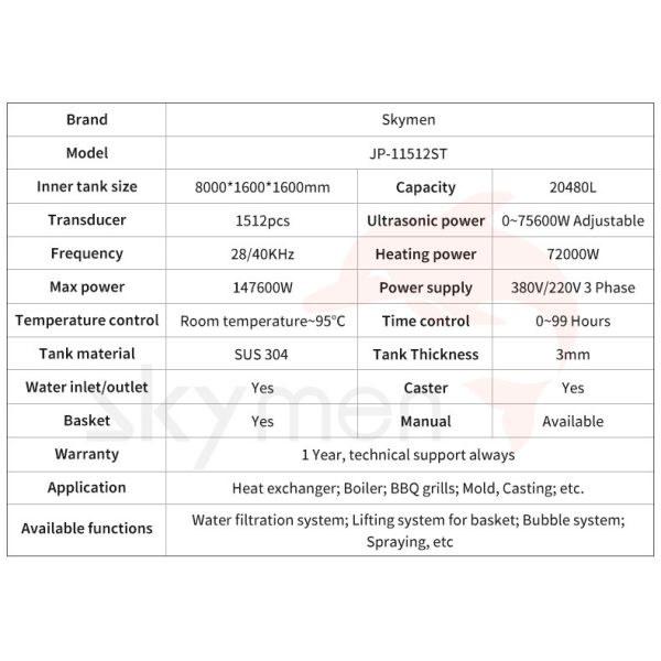 3mm Thickness 8500L Ultrasonic Cleaning Machine SUS304 For Plate