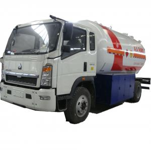 China hot sale!high quality SINO TRUK HOWO 10,000Liters lpg gas refilling truck, lpg gas truck for domestic gas cylinders wholesale