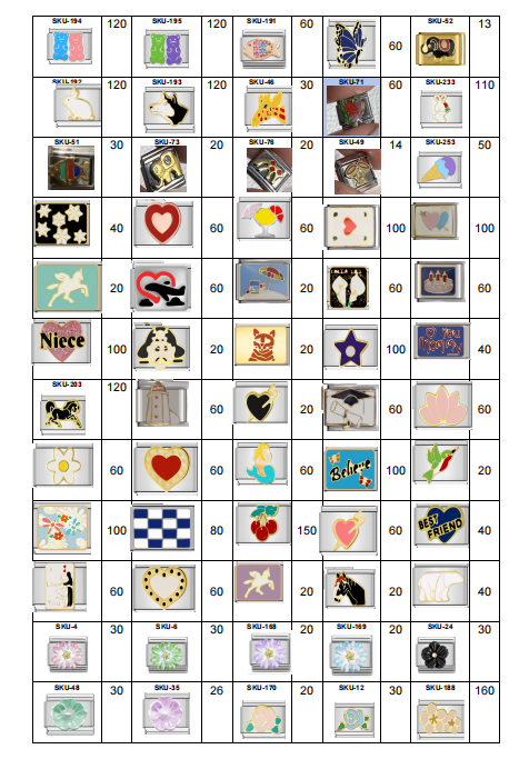 Popular Design Stainless Steel Clover Flower Italian Charm Links for Bracelet