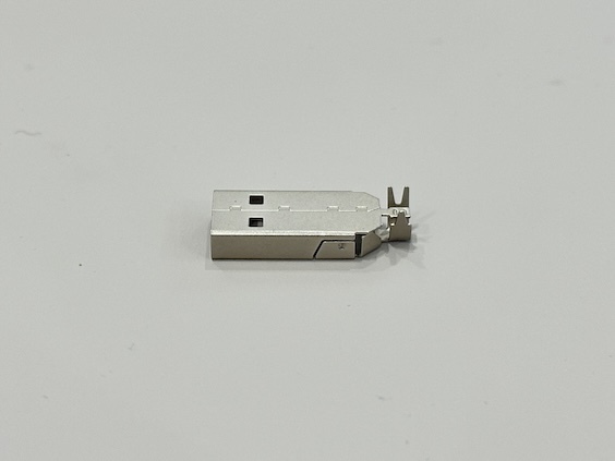 USB 2.0 AM Connector 2-Piece Nickel-Plated Housing | Wire Cable Electrical Terminal Connector for Customization & Power Transmission