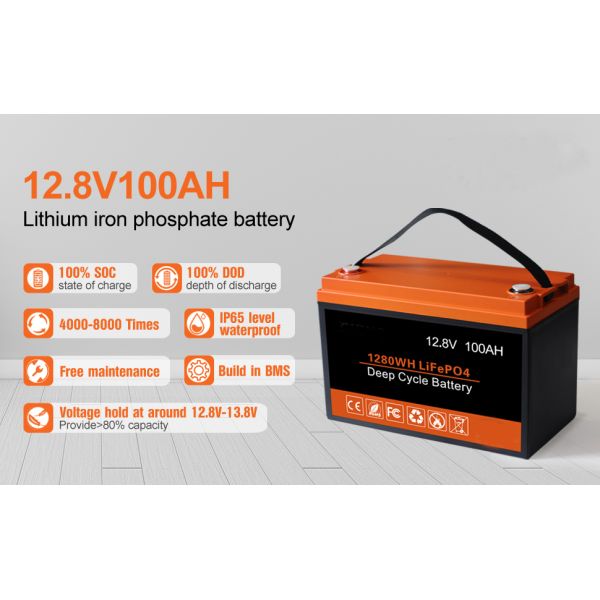 12.8V 100A Solar Energy Storage Battery 1.2kg 12v 100ah LiFePO4 Battery