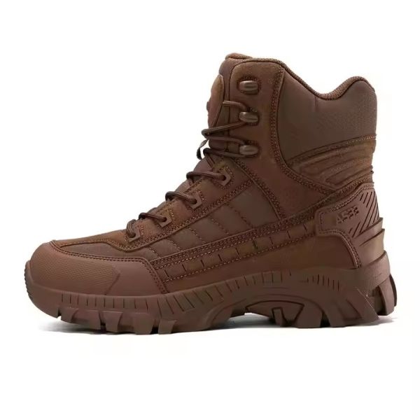 Durable Outdoor Hiking Breathable Leather Botas Men Safety Camo Style Boots for Combat Training and Outdoor sports