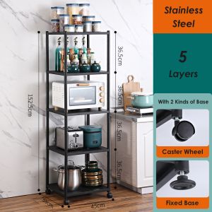 China Multipurpose Freestanding Kitchen Rack Rectangle Shape Baking Paint Finish wholesale