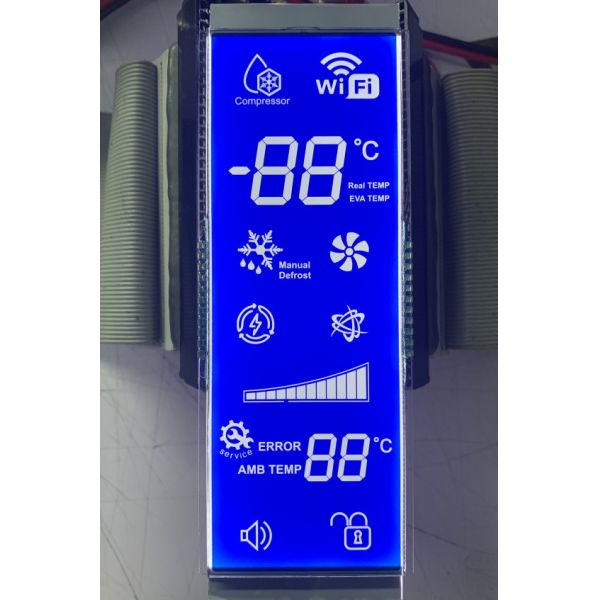 6 O Clock Negative FPC Connector Module STN Positive Lcd Display Small Size For Refrigerator