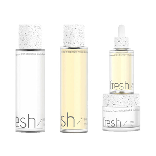 PCR bottle cap essence water cream special PETG environmental protection empty bottle set 50ml 200ml luxury frosted glass serum bottle with pipette