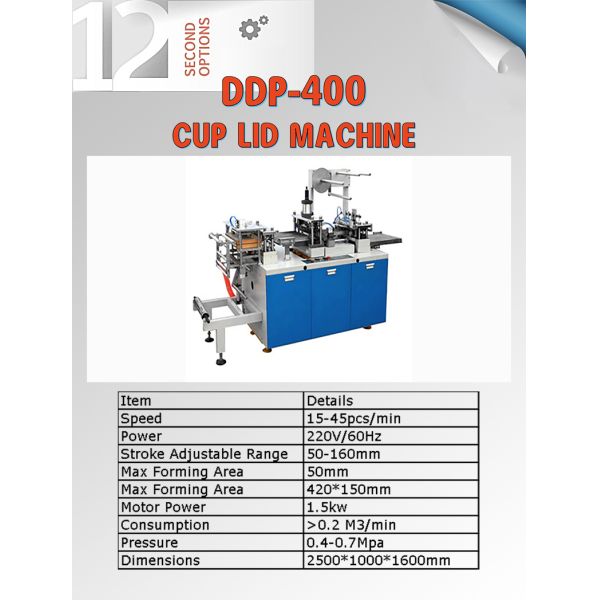 Automatic Lid Making Machine Soft Plastic Soup Cup Lid Thermoforming Machine