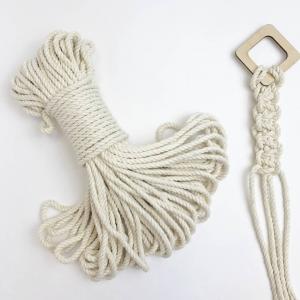 China Sustainable 4-36mm Natural Twisted Jute String Macrame Organic Cotton Rope for Crafts wholesale