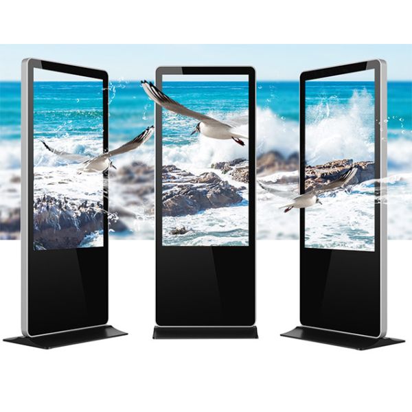 Indoor 55 Inch Floor Stand LCD Poster Removable LCD Digital Signage Kiosk