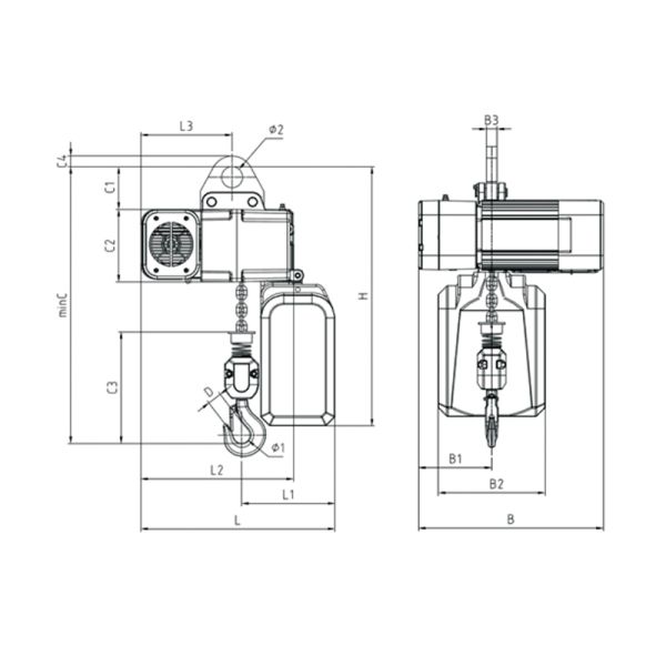 M3 Large Tonnage Wire Rope Electric Crane Hoist Single-speed Two-speed Small