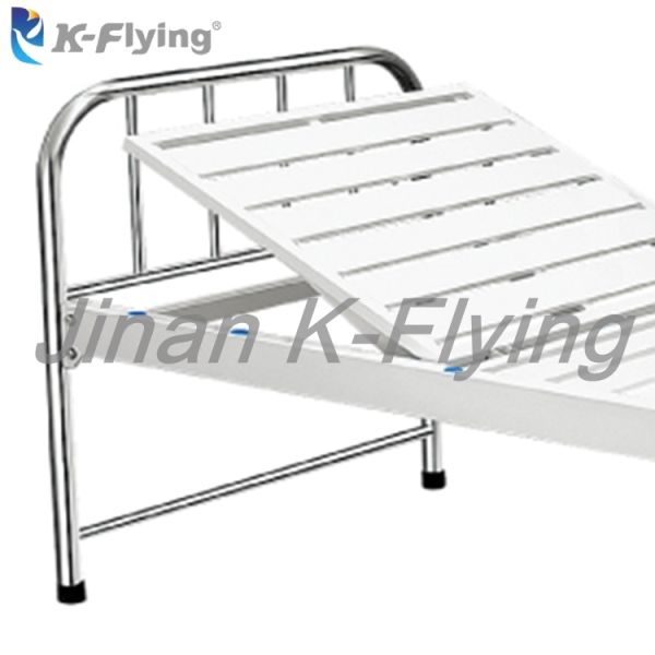 Metal Steel 2 Cranks Foldable Manual Hospital Patient Bed