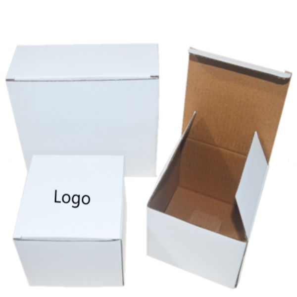 Custom Logo Printed White Paper Folding Shipping Box for Craft Cosmetic Custom Design