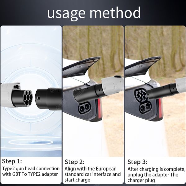 Olink EVSE Charging Gbt to Type2 EV Adapter 32A 7KW for Electric Car Fast EV Charging Adapter