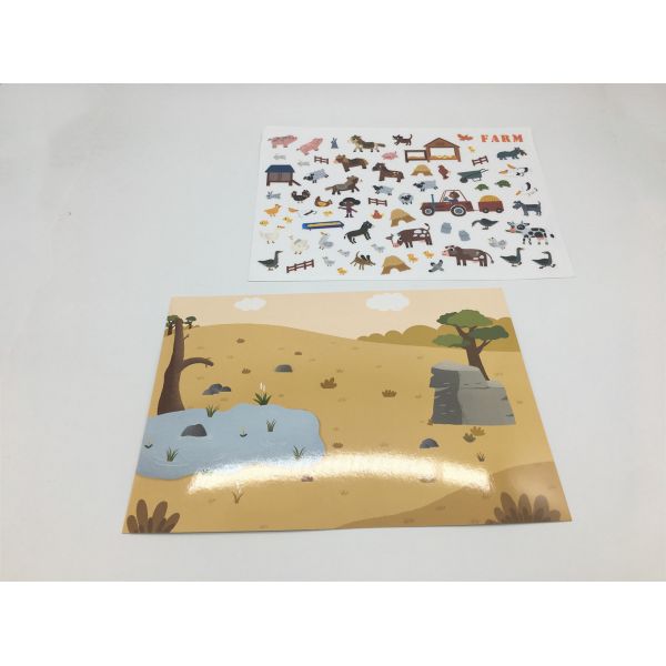 DIY Hand Make Cartoon Stickers For Kids Reusable / Clear Waterproof PVC Sticker