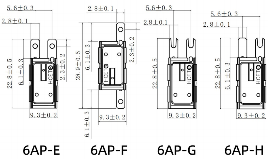 HCET HC01-6AP Bimetal Motor Overload Protector 45A Thermal Cutoff Switch for Automotive, Washing machine motors