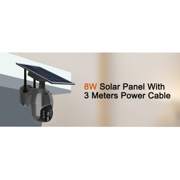 2K 4MP 8W Solar Panel CCTV Camera Rechargeable Battery Camera H.265