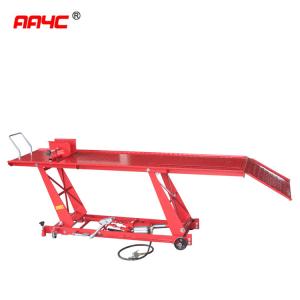 China 1100 Lbs Hydraulic Motorcycle Scissor Lift Table Red 180mm Height 0.85Mpa wholesale