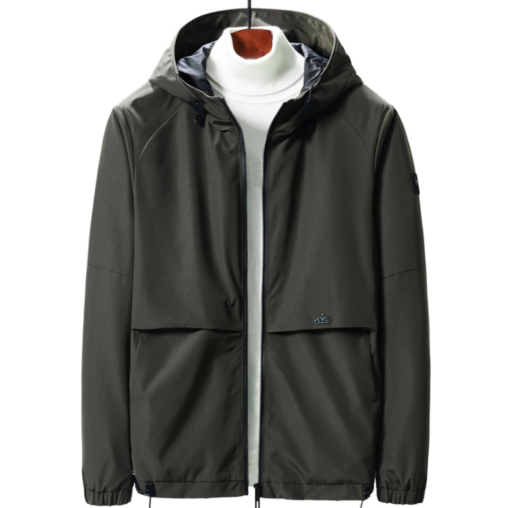 Outdoor Casual Mens Flight Jacket Sportswear Hooded Plus Size Eco Friendly