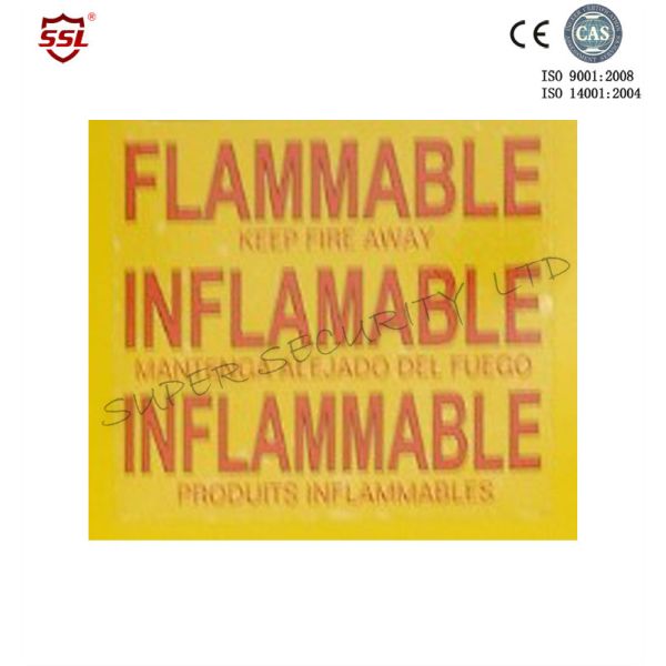 2 Doors Small Flammable Liquid Chemical Storage Cabinet For Petrol Double Wall 1 Shelf Adjustable