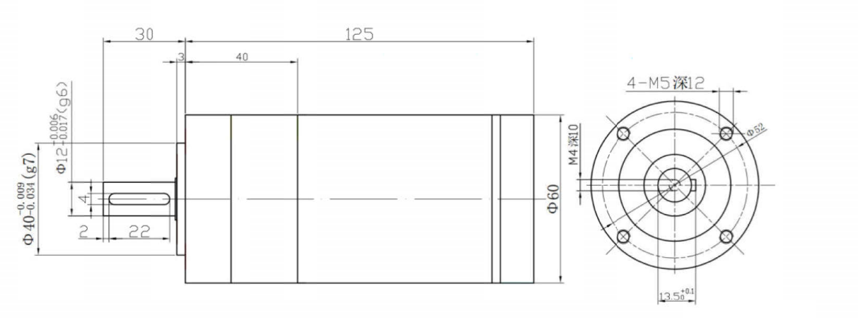 Small DC Servo Motor DC24V 100W 2000rpm Output Torque 23NM Swing Barrier Gate
