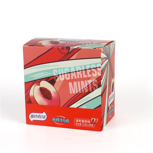 Tin Package Mints Candies Peach Taste Sugar Free Mint Candy Lemon Flavor