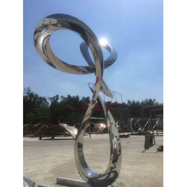 Garden Outdoor Metal Sculpture Metal Abstract Style For Square Decoration