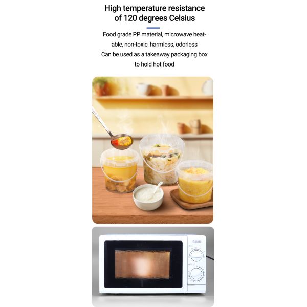 Good Sealing Round IML Container 300ml-5L for Peanut Butter Shea Butter Food Sauces