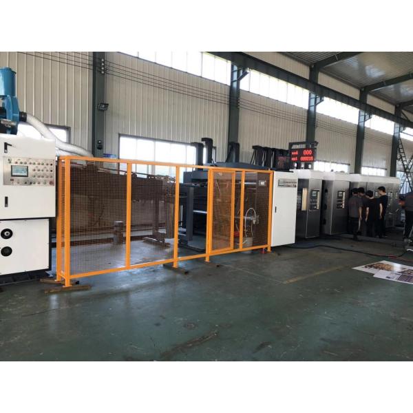 5 Colors Lead Edge Feeder Flexo Printer Slotter Machine Die Cutter Folder Gluer In - Line