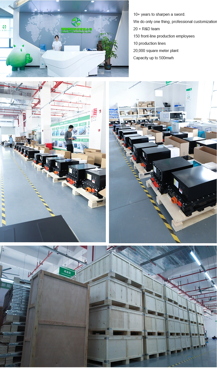 Cts Rechargeable 300V312V 58ah 40ah Hybrid Car Nmc Battery System with Smart BMS