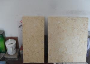 China Light Yellow Natural Marble Tile Gold Beige 10mm / 12mm Thickness wholesale