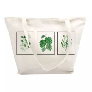 China Promotional Logo Print 12oz White Hand Tote Cotton Bag wholesale