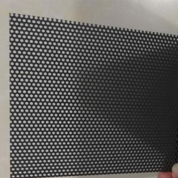 Strong Coated DVA Black Perforated Aluminum Sheet 8KG Weight Flat Surface