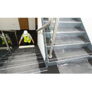 Stable Adhesive Carpet Protector Film Clear Color PE Material For Stairs