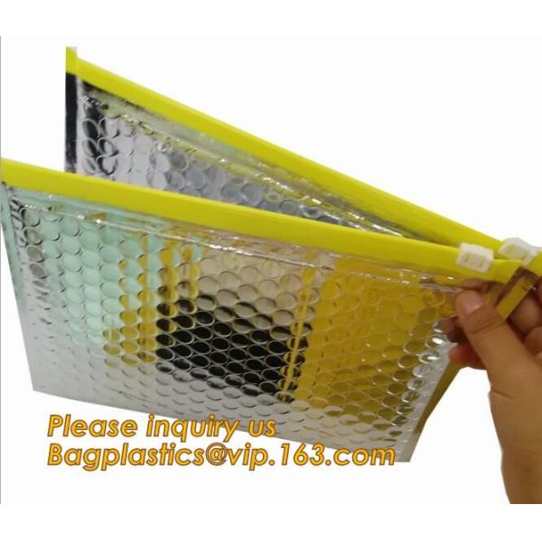 transparent slider zipper bubble bag，Reusable portable PE bubble wine bottle protector bag,k bubble bag,slider pac