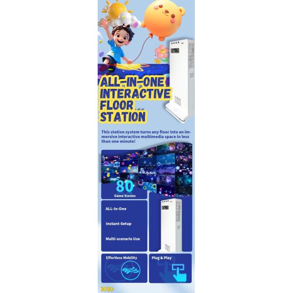 80 Games Floor Projection System 1920*1200 Floor Projection Game System