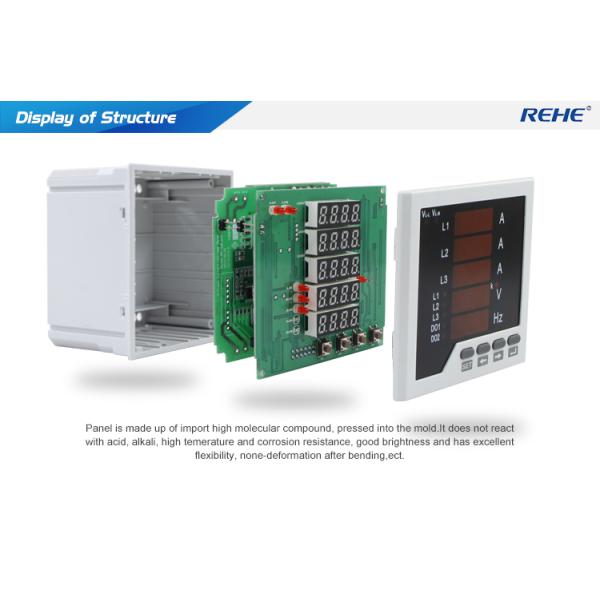 Slim model Three phase multi amp volt Hz digital multi panel Meter 010v meter