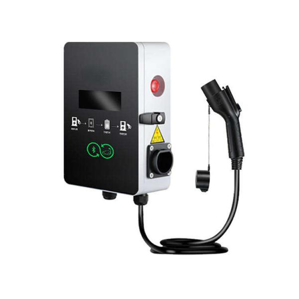 IP55 IP66 AC EV Chargers 3P Residential Electric Car Chargers Black Tempered Glass