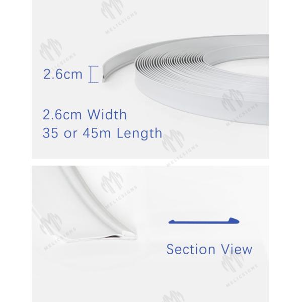 Arrow Shape Channel Letter Plastic Trim Cap White Color Extrusion Profiles White For Signage Return