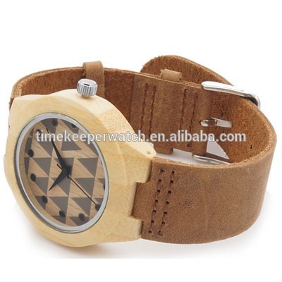 High Quality Women's Design Brand Luxury Wooden Wood Bamboo Watches With Real Leather Quartz Watch Wristwatch