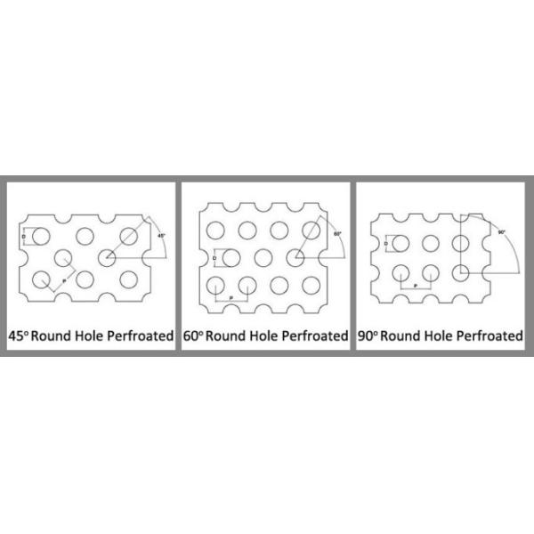 Stainless Steel Perforated Tubes, Round Hole With Different Patterns