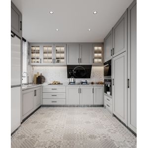 China Modern Wood Kitchen Cabinets Custom Island Simple Design Kitchen Furniture on sale