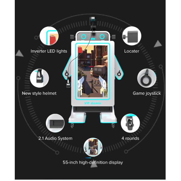 Vr Shooting Simulation Arcade Coin Operated Game Machine 9d Interactive Vr Park Equipment