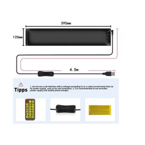 Smart Car Sticker 120x595mm RGB Dynamic LED Truck Demon Eye Light For Outdoor