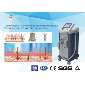 Buy cheap White Portable Diode Laser Hair Removal Machine 755nm + 808nm With LCD Touch from wholesalers